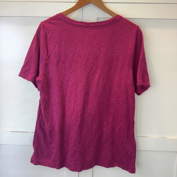 Chico's Women's Ultimate Tee Short Sleeve Coral Size: 2 US: Large fuchsia - Picture 9 of 13